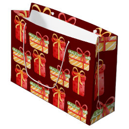 Bolsa De Regalo Grande Navidades rojos y amarillos regalos Banda de regal