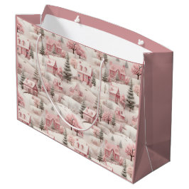 Bolsa De Regalo Grande Navidades rosados de época