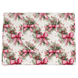 Bolsa De Regalo Grande Navidades rosados se inclina