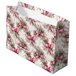 Bolsa De Regalo Grande Navidades rosados se inclina