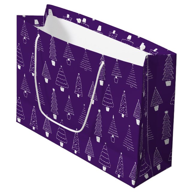 Bolsa De Regalo Grande Navidades Royal Orchid Purple Wonderland (Angulo Anverso)