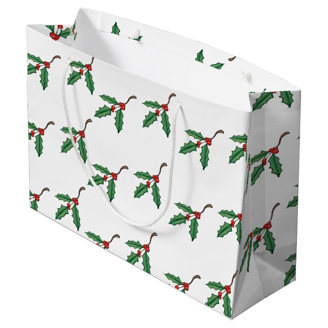 Bolsa De Regalo Grande Navidades rusos Holly Gift Bag (Angulo reverso)