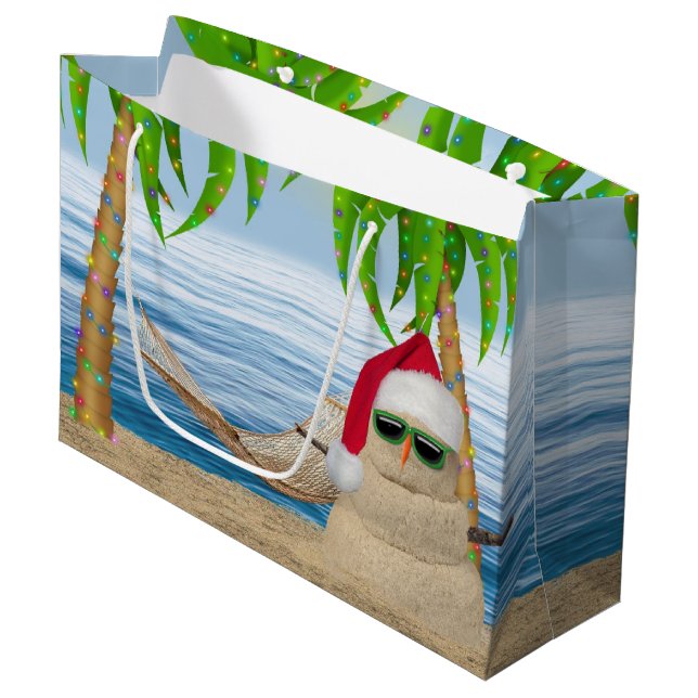 Bolsa De Regalo Grande Navidades Sandman Tropical Con Hamaca (Angulo Anverso)