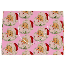 Bolsa De Regalo Grande Navidades Santa Rosa retro