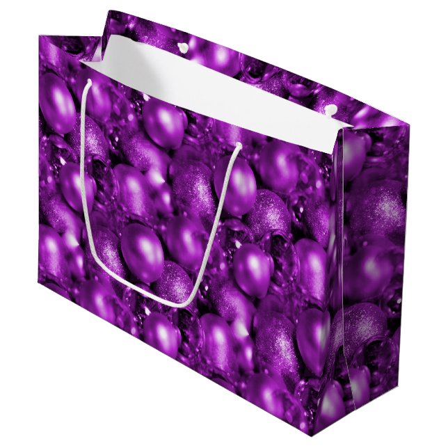 Bolsa De Regalo Grande Navidades Shiny Purple Baubles (Angulo Anverso)