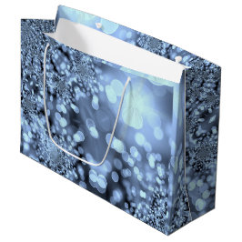 Bolsa De Regalo Grande Navidades Silvery Blue Snowflake