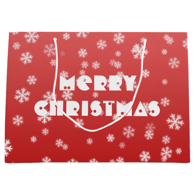 Bolsa De Regalo Grande Navidades Snowflakes (Anverso)