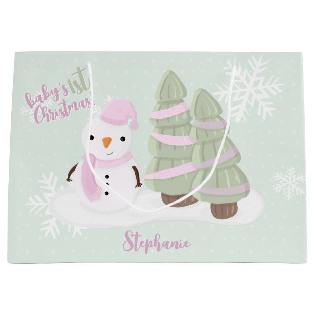 Bolsa De Regalo Grande Navidades Snowman (Anverso)