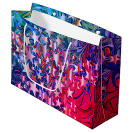 Bolsa De Regalo Grande NAVIDADES STARS Resumen Festividad de Lilac Rojo P