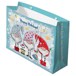 Bolsa De Regalo Grande Navidades / Tote de regalo Gnomes de vacaciones