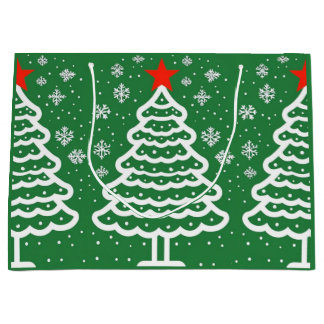 Bolsa De Regalo Grande Navidades verdes y rojos