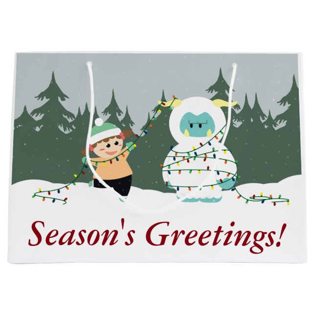 Bolsa De Regalo Grande Navidades Yeti (Anverso)