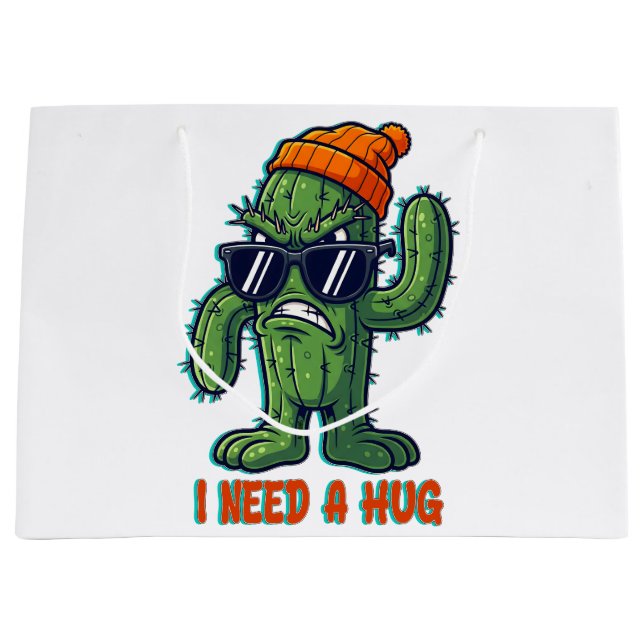 Bolsa De Regalo Grande Necesito un abrazo (Anverso)