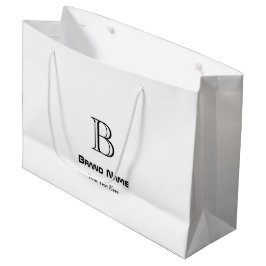 Bolsa De Regalo Grande Negocio Elegante Monograma Minimalista Personaliza