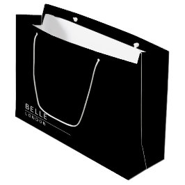 Bolsa De Regalo Grande Negocio Moderno Negro Simple