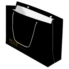 Bolsa De Regalo Grande Negocio moderno simple de negro y dorado