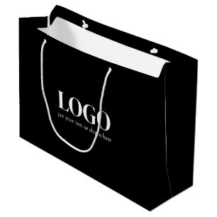 Bolsa De Regalo Grande Negocio personalizado en blanco y negro