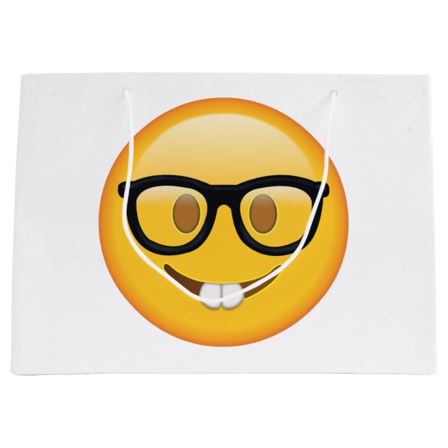 Bolsa De Regalo Grande Nervio con gafas - Emoji (Anverso)