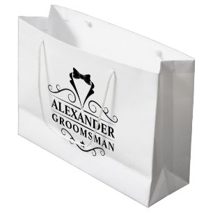 Bolsa De Regalo Grande Neumático negro de Groomsman