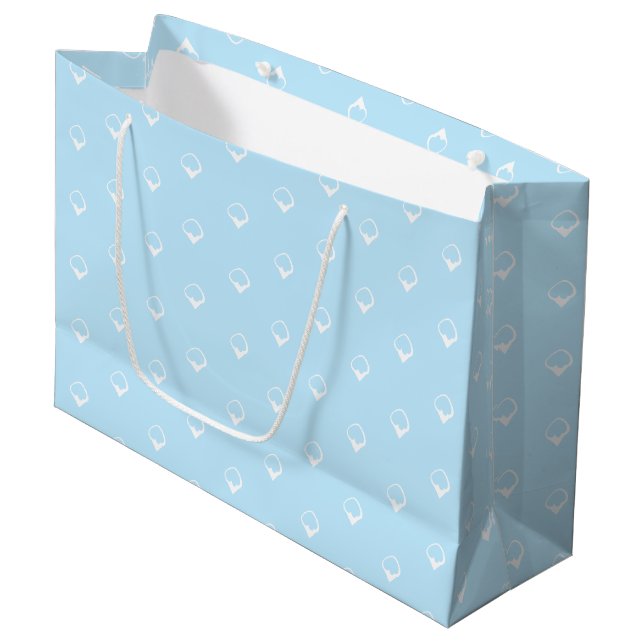 Bolsa De Regalo Grande Nevada - Copos de nieve blancos regalo de invierno (Angulo Anverso)