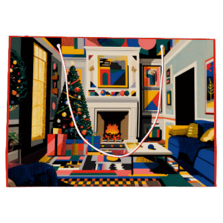 Bolsa De Regalo Grande New Wave 1980s Pop Art Christmas