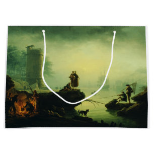 Bolsa De Regalo Grande Niebla matutina en el mar por Joseph Vernet