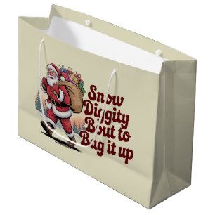 Bolsa De Regalo Grande Nieve Diggity a punto de embolsarlo todo Navidad r