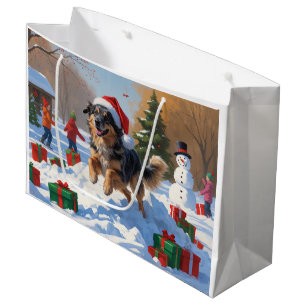 Bolsa De Regalo Grande Nieve festiva de Navidades pastores de Anatolia