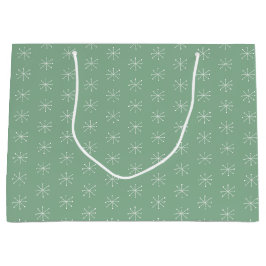 Bolsa De Regalo Grande Nieve Rusa Sobre El Verde