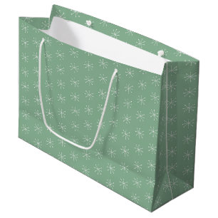 Bolsa De Regalo Grande Nieve Rusa Sobre El Verde