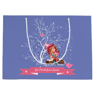 Bolsa De Regalo Grande Niña pequeña y gitana   Navidades de nombres perso