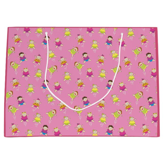 Bolsa De Regalo Grande Niñas de giro (Anverso)