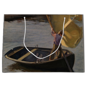 Bolsa De Regalo Grande Niño en un barco de vela en el río (por Magnus Enc