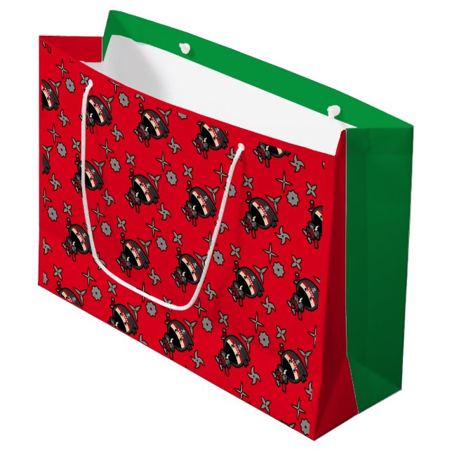 Bolsa De Regalo Grande Niño Ninja Navidades (Angulo Anverso)