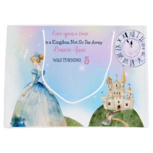 Bolsa De Regalo Grande Niños de cumpleaños de Cinderella Princess