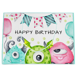 Bolsa De Regalo Grande Niños felices cumpleaños bandidos