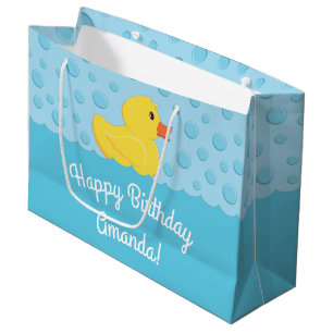Bolsa De Regalo Grande Niños Fiestas de cumpleaños de Rubber Ducky beb