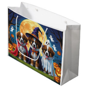 Bolsa De Regalo Grande Noche belga de perros pastores Calabaza Halloween