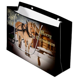 Bolsa De Regalo Grande Noche de Navidades estrellados en la granja con ca