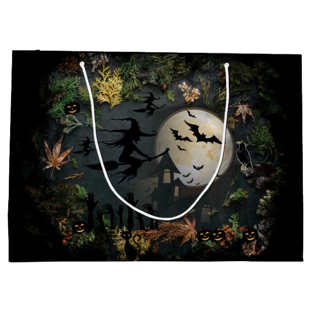 Bolsa De Regalo Grande Noche del Fiesta de las brujas (Reverso)
