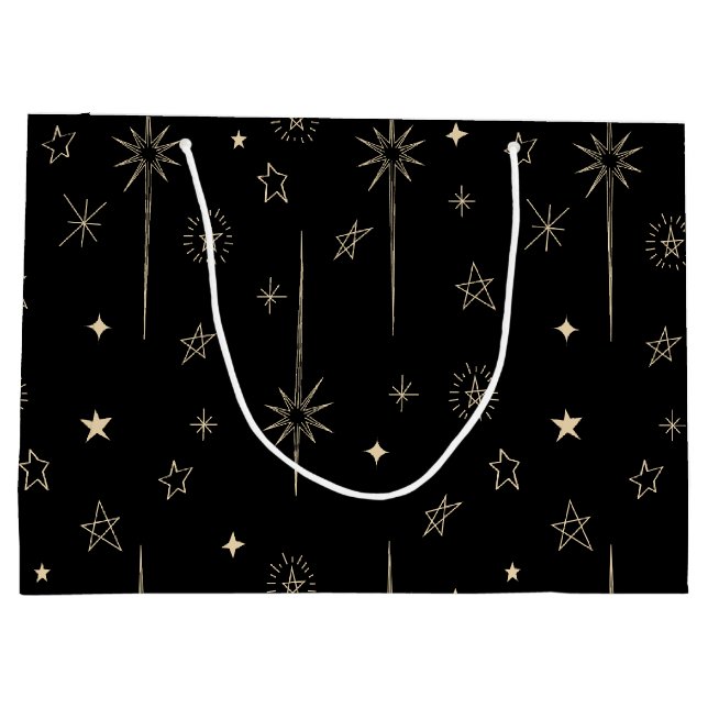 Bolsa De Regalo Grande Noche Estelar Estrella Celeste (Reverso)