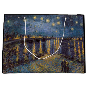 Bolsa De Regalo Grande Noche estrellada sobre el río Ródano de Vincent Va