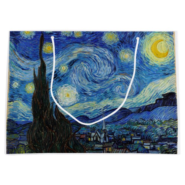 Bolsa De Regalo Grande Noche estrellada, Vincent van Gogh (Anverso)