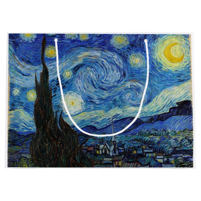 Bolsa De Regalo Grande Noche estrellada, Vincent van Gogh (Anverso)