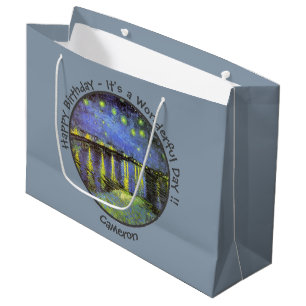 Bolsa De Regalo Grande Noche van Gogh Starry sobre artículos de Fiesta en