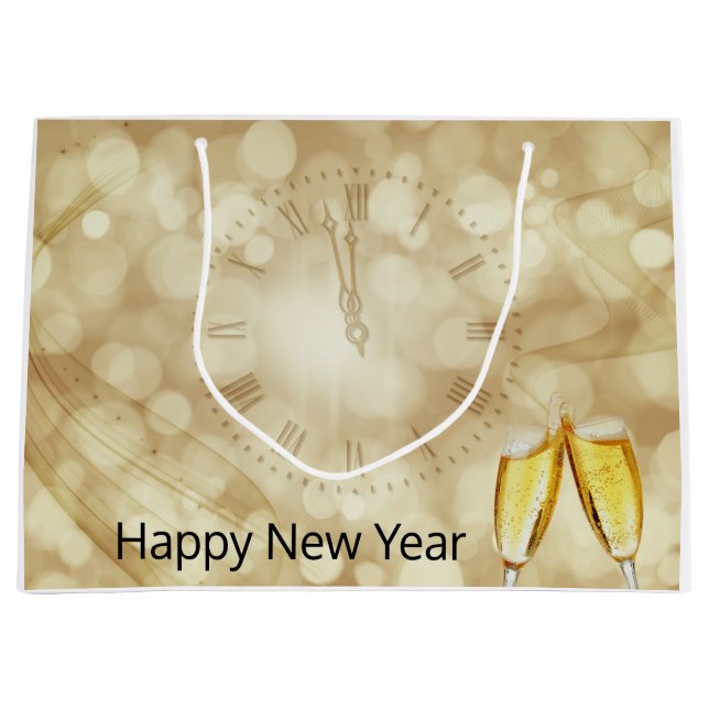 Bolsa De Regalo Grande Nochevieja con gafas de champán (Anverso)