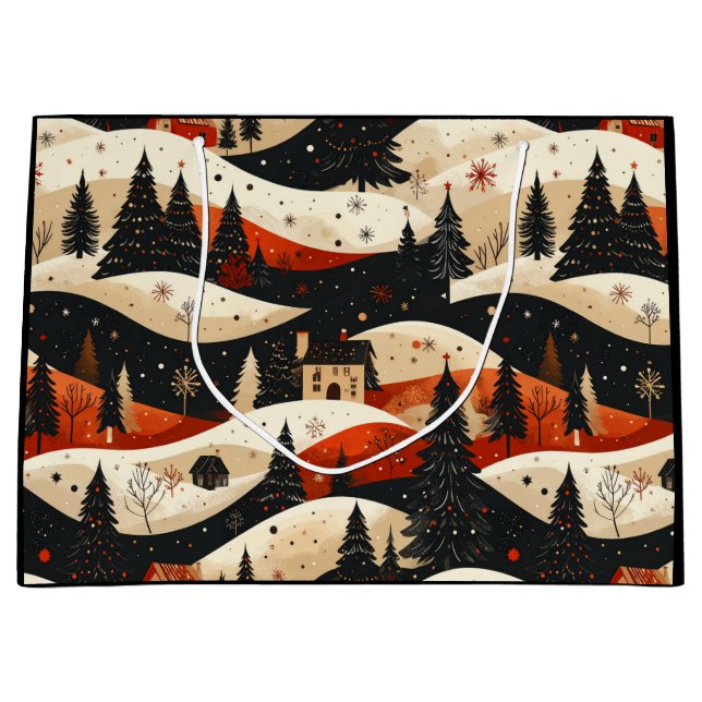 Bolsa De Regalo Grande Noir Noël - Casa (Anverso)