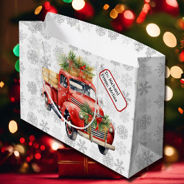Bolsa De Regalo Grande Nombra roja de camionetas con nombre de etiqueta N
