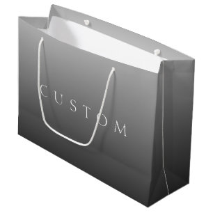Bolsa De Regalo Grande Nombre clásico o palabra   Gradiente Gris