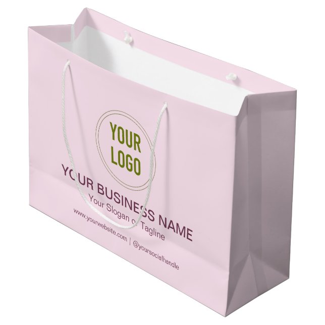 Bolsa De Regalo Grande Nombre Comercial Promocional Y Logo Del personaliz (Angulo Anverso)